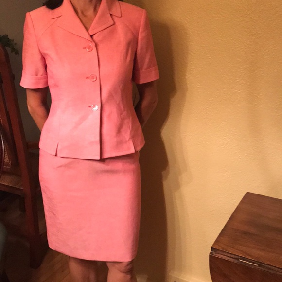 petite pink suit